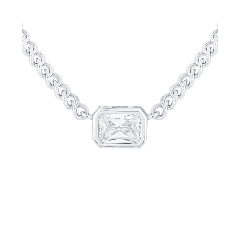 Cubic Zirconia (8.0 ct.t.w.) Curb Chain Necklace