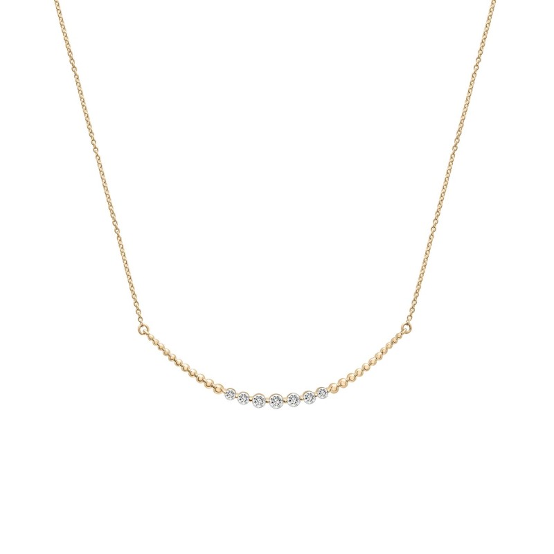 Diamond Curved Bar Statement Necklace (1/4 ct.) in...