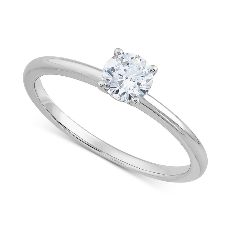 Diamond Engagement Ring (1/2 ct.) in 14k White or ...