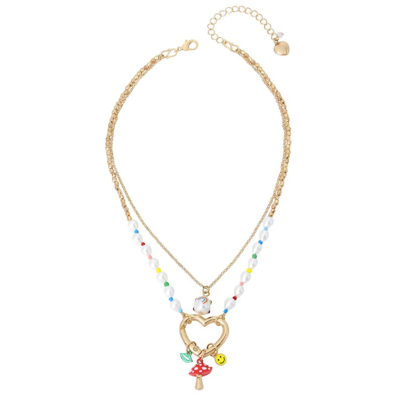 Heart Charm Layered Necklace