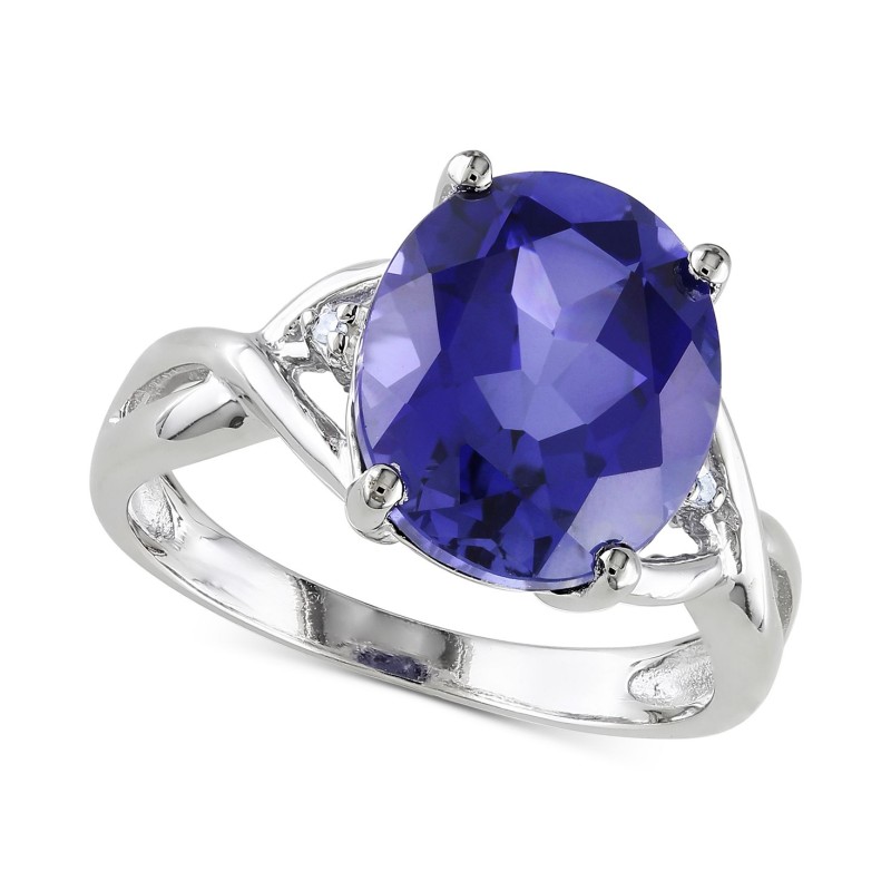 Sapphire (7-1/2 ct.) & Diamond Accent Statement Ri...