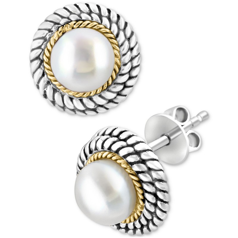 Freshwater Pearl (7mm) Stud Earrings in Sterling S...