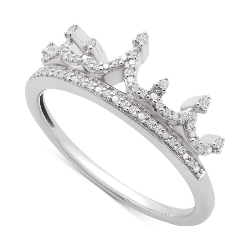 Diamond Crown Statement Ring (1/10 ct.) in 14k Whi...