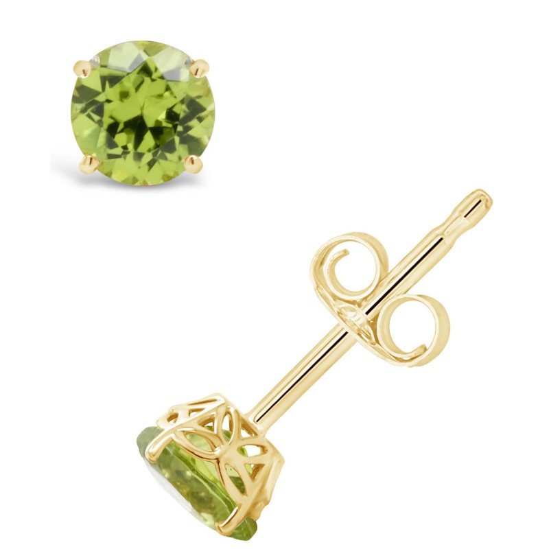 Peridot (1 ct.) Stud Earrings in 14K Yellow Gold