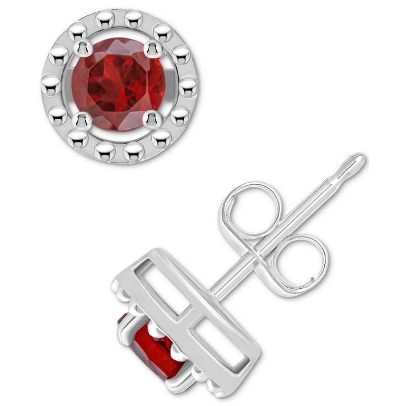 Rhodolite Garnet Stud Earrings (3/4 ct.) in 10k Go...