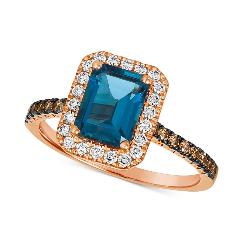 Deep Sea Blue Topaz (1-5/8 ct.) & Diamond (3/8 ct....