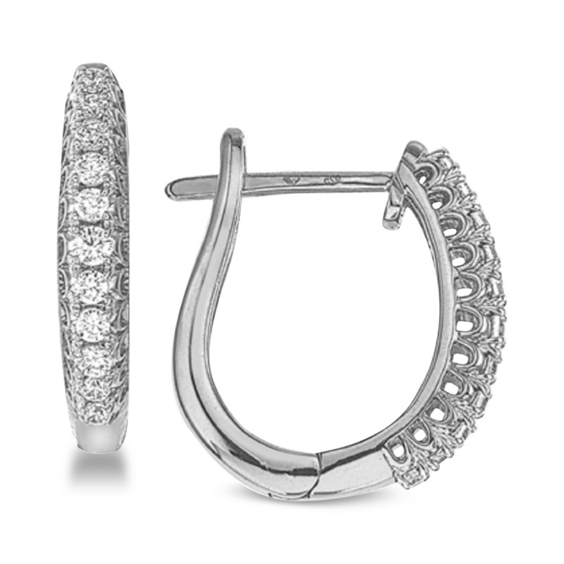 Diamond Hoop Earrings (1/4 ct.) in 10k White Gold