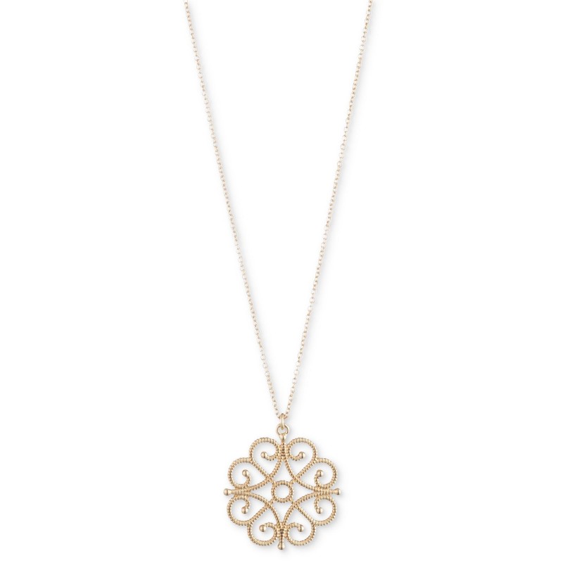 Gold-Tone Filigree Flower 36