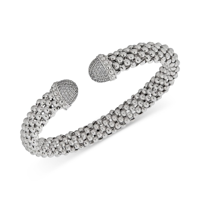 Diamond Mesh Cuff Bracelet (1/2 ct.) in Sterling S...