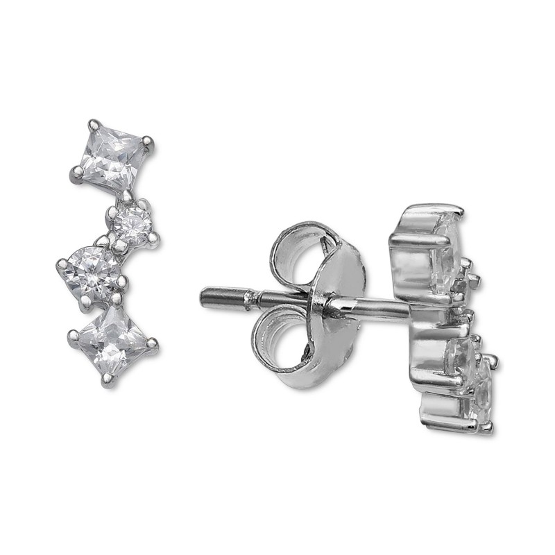 Cubic Zirconia Multi-Shape Earring in Sterling Sil...